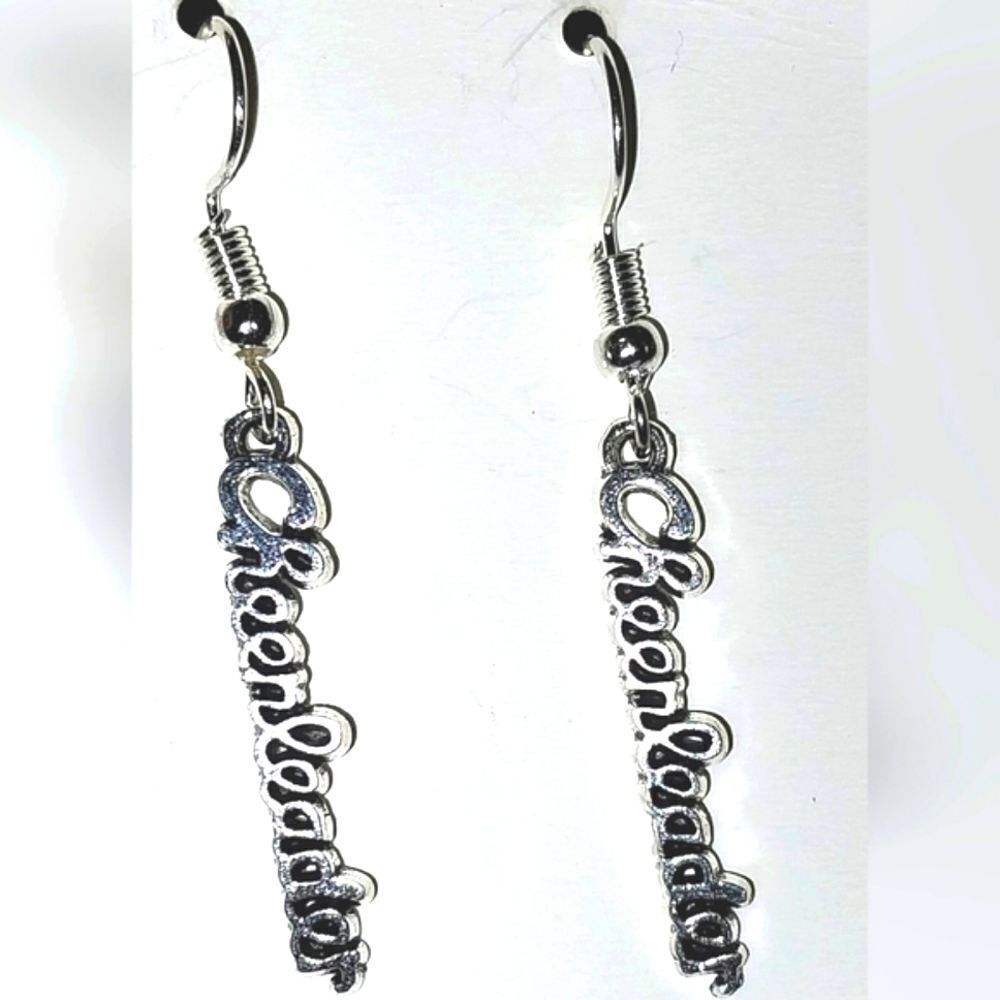 Hand crafted antique cheerleader earrings